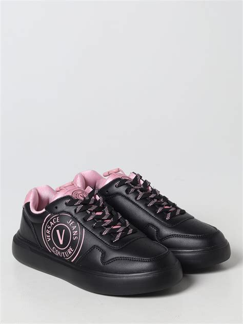 versace jeans schoenen black leather|versace couture sneakers women's.